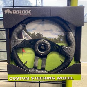 RHOX Steering Wheel, Aviator 5 Carbon Fiber Grip/Black Spokes 13" Diameter