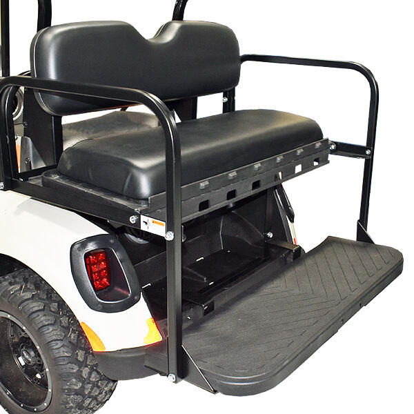 Mach3 Rear Flip Seat Kit & Cooler Bundle for E-Z-Go TXT Golf Carts - Black  - TNT Cart Parts