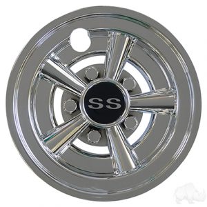 8 INCH SS CHROME HUBCAPS WHEEL COVERS